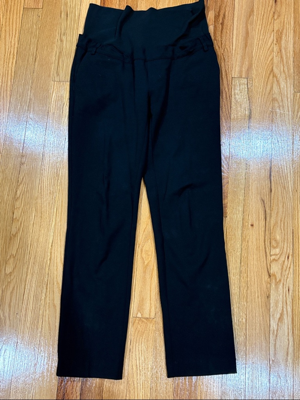 Attesa Maternity Women’s Black Stretch Belly Band Maternity Pants